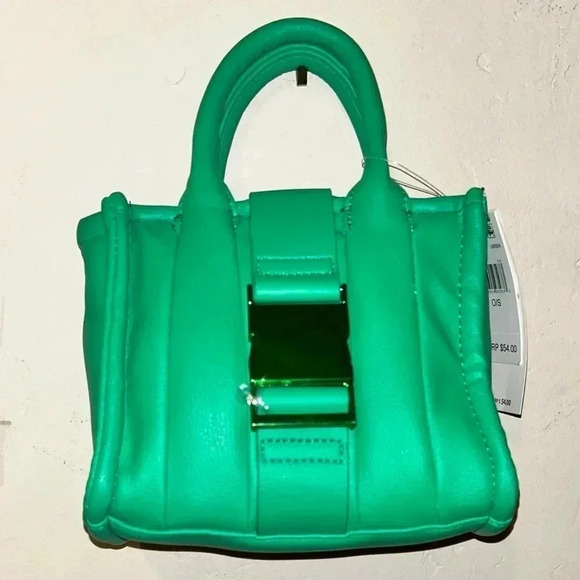 NWTS MADDEN GIRL GREEN RHINESTONE TOTE WITH CROSSBODY STRAP - Picture 5 of 8